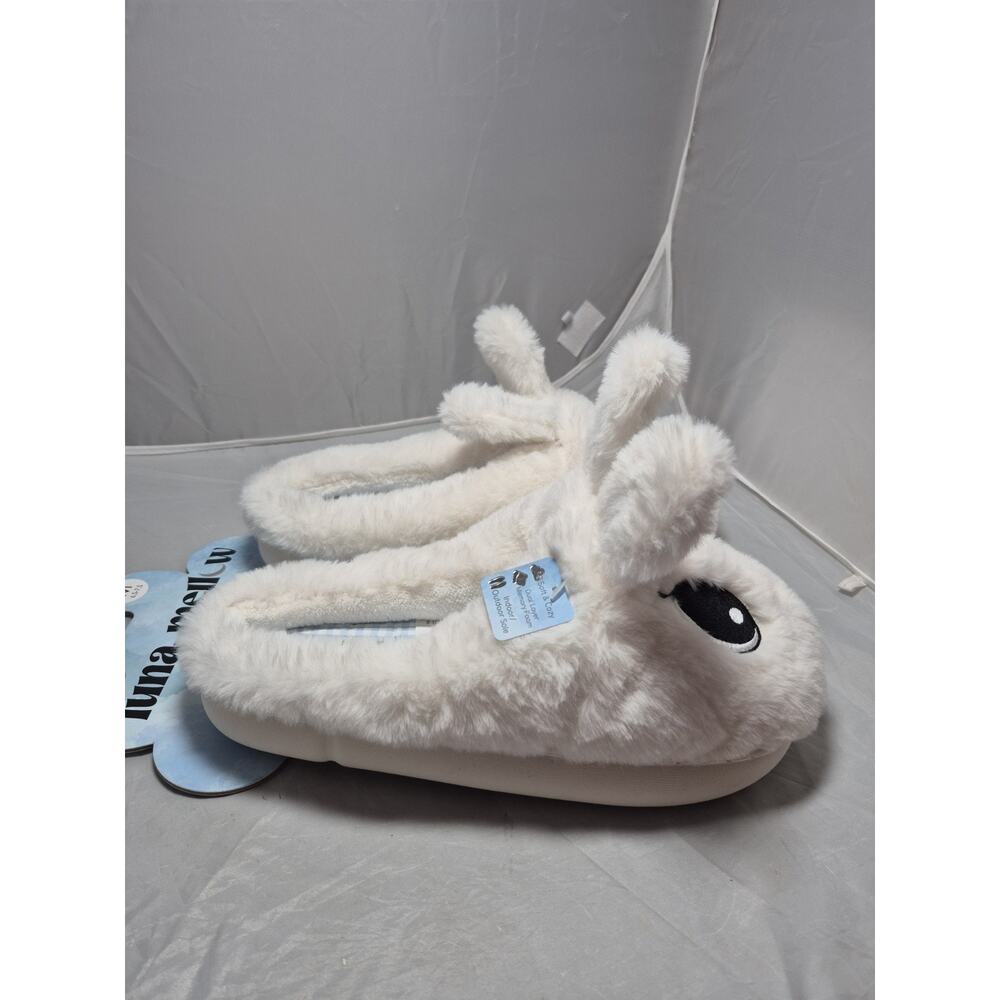๐ฅ LUNA MELLOW Luxe Plush Bunny 2x Memory Foam Slippers M (US 6.5 - 7.5) B6 - Picture 4 of 8